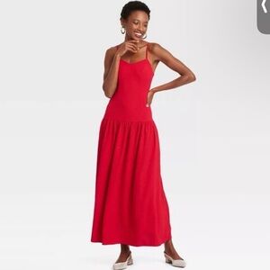 a new day Red Spaghetti-Strap Maxi Dress